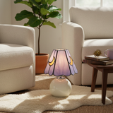 Stained glass table lamp with ceramic base colour option view 3