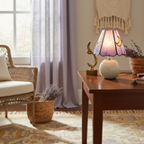 Stained glass table lamp with ceramic base supplementary product view 5