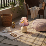 Stained glass table lamp with ceramic base colour option view 9