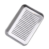 Stainless Steel Baking Tray – Large Rectangular Oven Safe Pan.