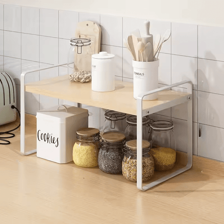 Stainless Steel Counter Shelf - Space - Saving Multi - Tier Kitchen Organizer - Kitchen Countertop Shelf - Hurbane Home