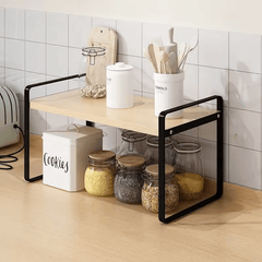 Stainless Steel Counter Shelf - Space - Saving Multi - Tier Kitchen Organizer - Kitchen Countertop Shelf - Hurbane Home