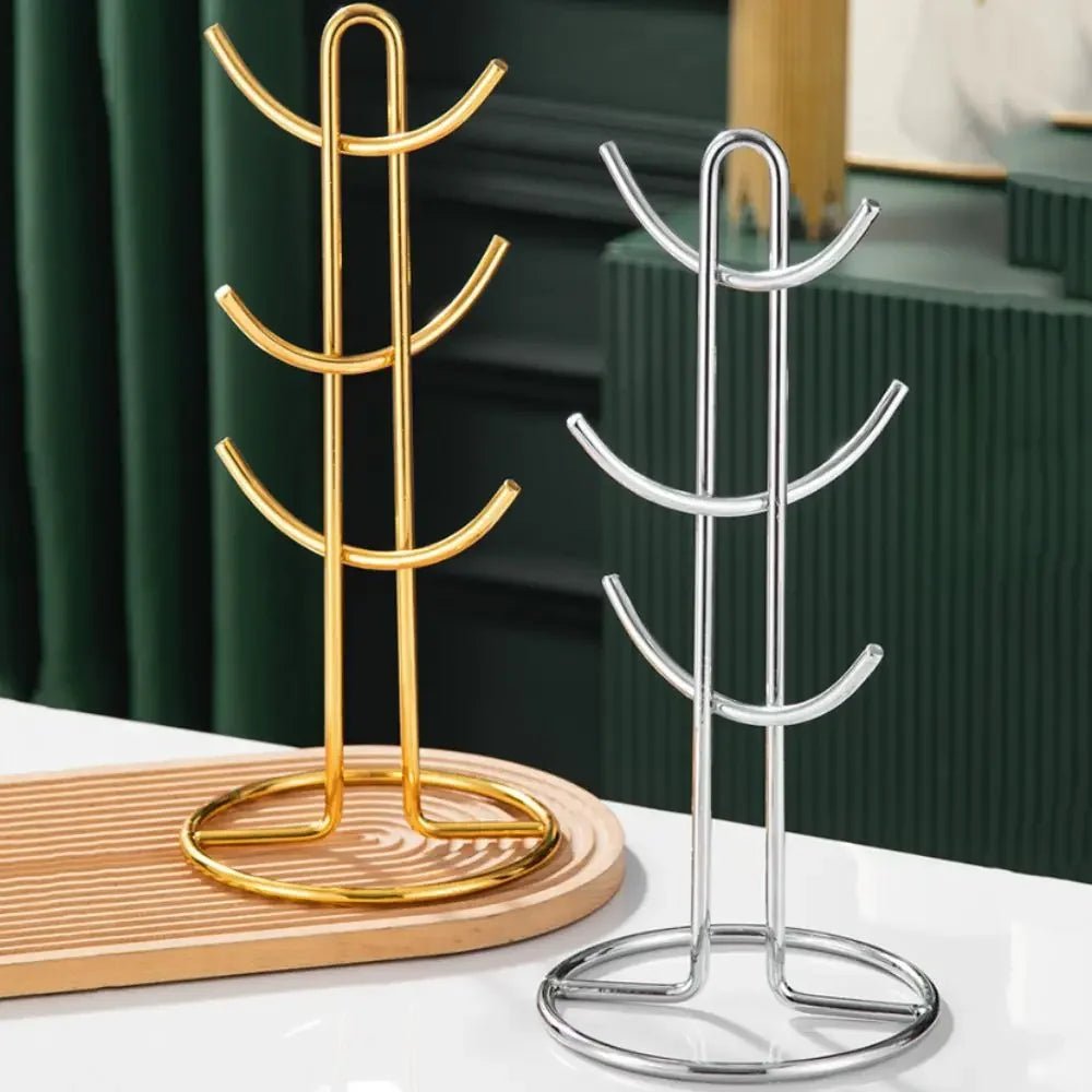 Stainless Steel Cup Rack Upside - Down Hanging Wine Glass Holder - Hurbane Home