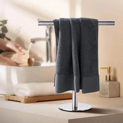 Stainless Steel Freestanding Towel Rack - Durable Countertop Organizer for Bathrooms - countertop towel rack - Hurbane Home