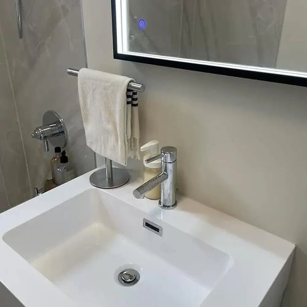 Stainless Steel Freestanding Towel Rack - Durable Countertop Organizer for Bathrooms - countertop towel rack - Hurbane Home