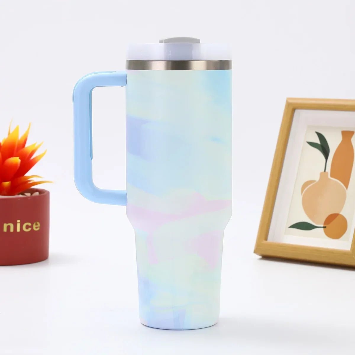 Stainless Steel Insulated Tumbler - Double Wall Vacuum Thermos for Travel - Stainless Steel Tumbler - Hurbane Home