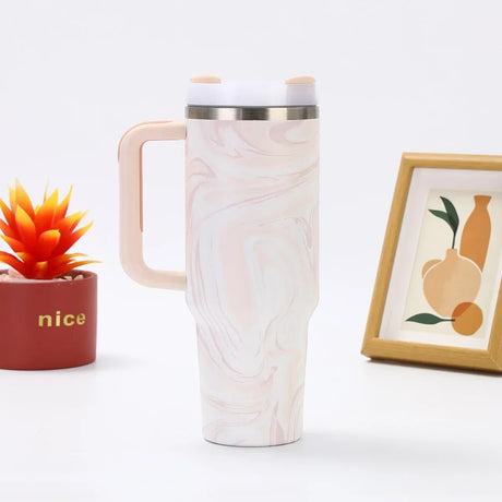 Stainless Steel Insulated Tumbler - Double Wall Vacuum Thermos for Travel - Stainless Steel Tumbler - Hurbane Home