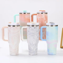 Stainless Steel Insulated Tumbler - Double Wall Vacuum Thermos for Travel - Stainless Steel Tumbler - Hurbane Home