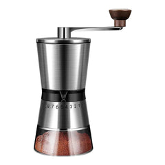 Stainless Steel Manual Coffee Grinder with Adjustable Ceramic Burr - Hurbane Home