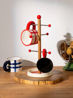 Stainless Steel Mug Tree Stand - Space - Saving Kitchen Cup Holder Rack - Mug Tree Holder - Hurbane Home