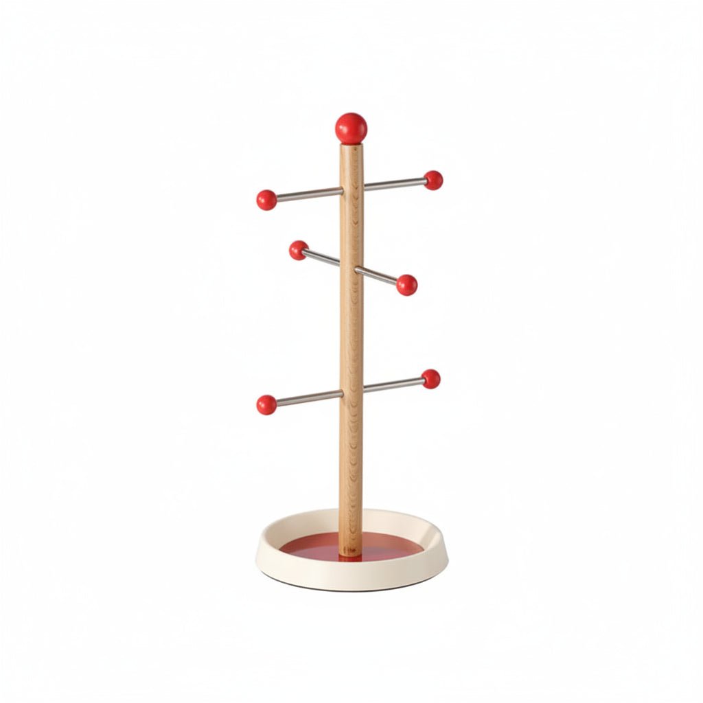 Stainless Steel Mug Tree Stand - Space - Saving Kitchen Cup Holder Rack - Mug Tree Holder - Hurbane Home