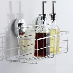 Stainless Steel Shower Caddy – Suction Cup Bathroom Shelf Organizer - Hurbane Home
