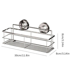 Stainless Steel Shower Caddy – Suction Cup Bathroom Shelf Organizer - Hurbane Home