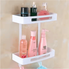 Stainless Steel Shower Rack – Wall - Mounted 2 - Tier Corner Soap Basket - Hurbane Home