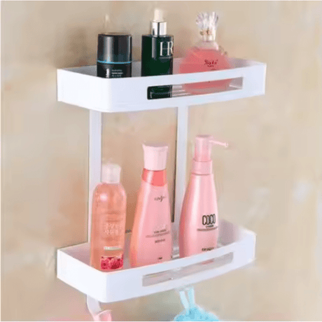 Stainless Steel Shower Rack – Wall - Mounted 2 - Tier Corner Soap Basket - Hurbane Home
