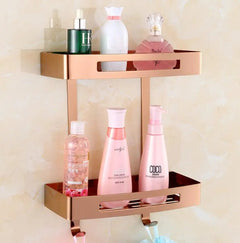 Stainless Steel Shower Rack – Wall - Mounted 2 - Tier Corner Soap Basket - Hurbane Home