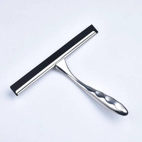 Stainless Steel Shower Squeegee - Silicone Blade for Streak - Free Glass Cleaning - Stainless Steel Shower Squeegee - Hurbane Home