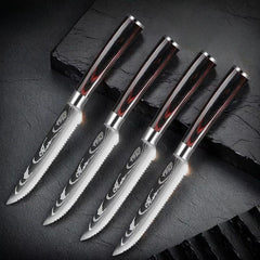 Steak Knife Set – Commercial Stainless Serrated Knives for Restaurants - Steak Knife Set - Hurbane Home