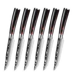 Steak Knife Set – Commercial Stainless Serrated Knives for Restaurants - Steak Knife Set - Hurbane Home