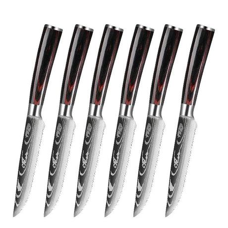 Steak Knife Set – Commercial Stainless Serrated Knives for Restaurants - Steak Knife Set - Hurbane Home