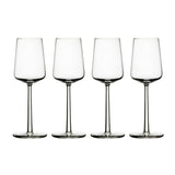 Stemmed wine glass set showing two and four-glass options