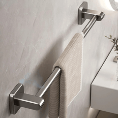 Stick Towel Holder - Space - Saving Wall Mounted Rack for Organized Bathroom - wall mounted towel rack - Hurbane Home