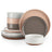 Stoneware Dinnerware Set - MALACASA Curved Edge 12 - Piece Elegant Tableware Collection - Hurbane Home