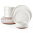 Stoneware Dinnerware Set - MALACASA Curved Edge 12 - Piece Elegant Tableware Collection - Hurbane Home