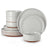 Stoneware Dinnerware Set - MALACASA Curved Edge 12 - Piece Elegant Tableware Collection - Hurbane Home