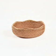 Storage Basket - Decorative Woven Rattan for Organizing & Stylish Home Decor - Wooven Storage Baskets - Hurbane Home