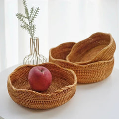 Storage Basket - Decorative Woven Rattan for Organizing & Stylish Home Decor - Wooven Storage Baskets - Hurbane Home