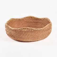 Storage Basket - Decorative Woven Rattan for Organizing & Stylish Home Decor - Wooven Storage Baskets - Hurbane Home