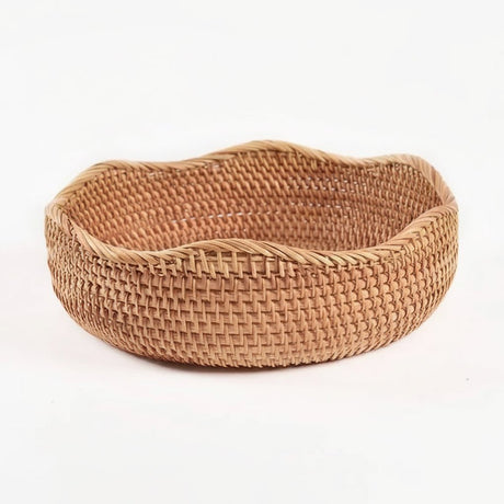 Storage Basket - Decorative Woven Rattan for Organizing & Stylish Home Decor - Wooven Storage Baskets - Hurbane Home