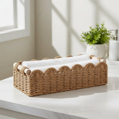Storage Basket Set - Handwoven Rattan Baskets for Organizing Home Essentials - Wooven Storage Baskets - Hurbane Home