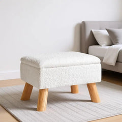 Storage Ottoman Bench with Leather Upholstery – Space - Saving Pouf Stool Ottoman - Pouf Stool Ottoman - Hurbane Home