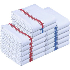 Stripe Kitchen Towels - 100% Cotton, Super Absorbent, Eco - Friendly Cleaning Cloths - 100 Cotton Kitchen Towels - Hurbane Home
