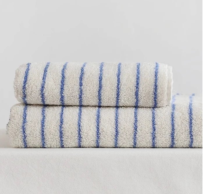 Striped Cotton Bath Towel – Soft & Absorbent Retro Bath Towel - Turkish Cotton Bath Towel - Hurbane Home