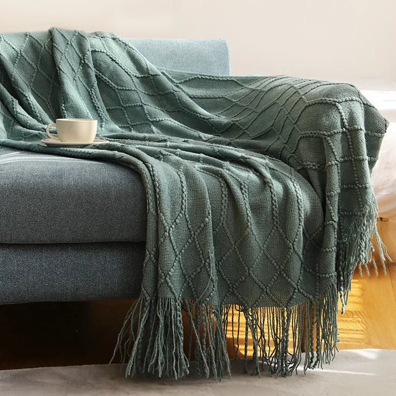 Stylish Sofa Throws - Cozy Cotton Blanket for Living Room Decor - Cotton Throw Blanket - Hurbane Home