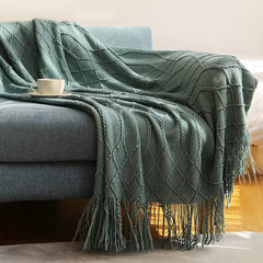 Stylish Sofa Throws - Cozy Cotton Blanket for Living Room Decor - Cotton Throw Blanket - Hurbane Home