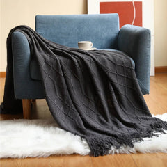 Stylish Sofa Throws - Cozy Cotton Blanket for Living Room Decor - Cotton Throw Blanket - Hurbane Home
