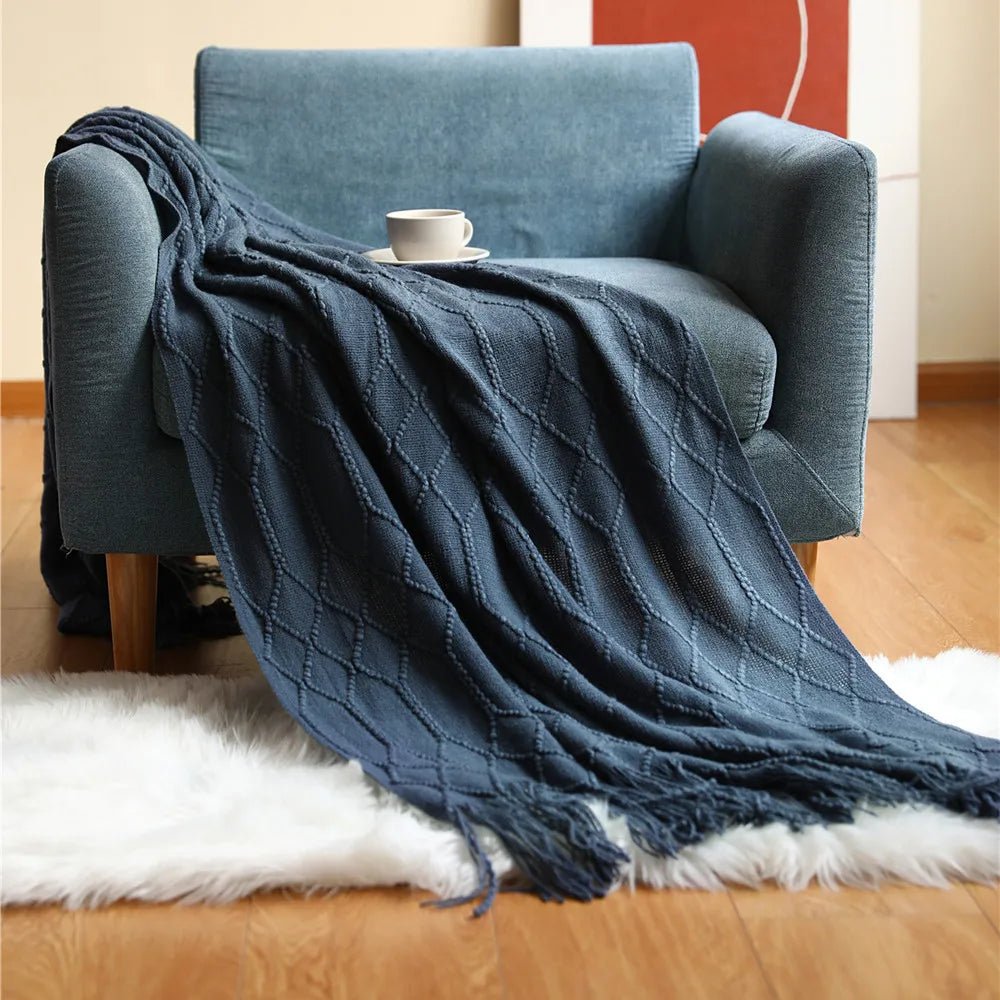 Stylish Sofa Throws - Cozy Cotton Blanket for Living Room Decor - Cotton Throw Blanket - Hurbane Home