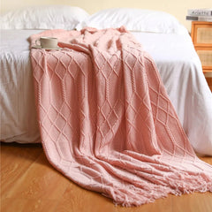 Stylish Sofa Throws - Cozy Cotton Blanket for Living Room Decor - Cotton Throw Blanket - Hurbane Home