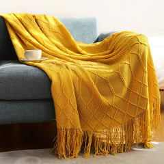 Stylish Sofa Throws - Cozy Cotton Blanket for Living Room Decor - Cotton Throw Blanket - Hurbane Home