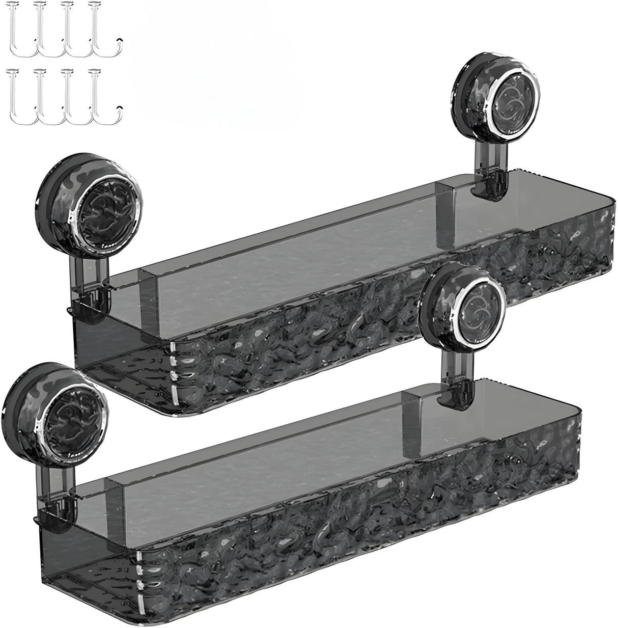 Suction Shower Caddy – Strong Grip Wall Organizer Shelf for Bathrooms - Hurbane Home