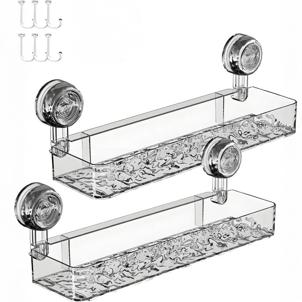 Suction Shower Caddy – Strong Grip Wall Organizer Shelf for Bathrooms - Hurbane Home