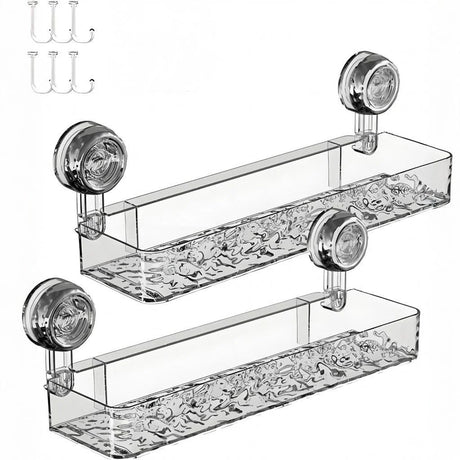 Suction Shower Caddy – Strong Grip Wall Organizer Shelf for Bathrooms - Hurbane Home