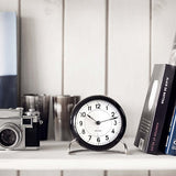 Arne Jacobsen Station Table Alarm Clock – LED Touch Quartz Battery-Powered