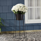Tall Indoor Plant Stand - Stylish Metal Design for Multiple Plants Display - metal plant stand - Hurbane Home