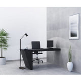 tall standing lamp beside armchair