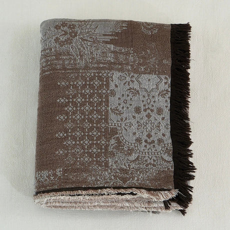 Tassel Blanket - Boho Cotton Throw for Cozy Home Decor with Tassels - Cotton Throw Blanket - Hurbane Home